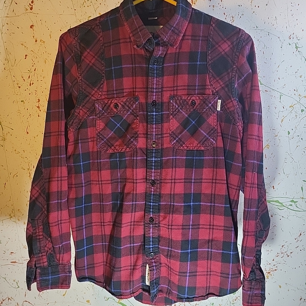 carhartt work in progress flannel Shirt Woman Size S